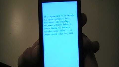 hardreset HTC Touch HD