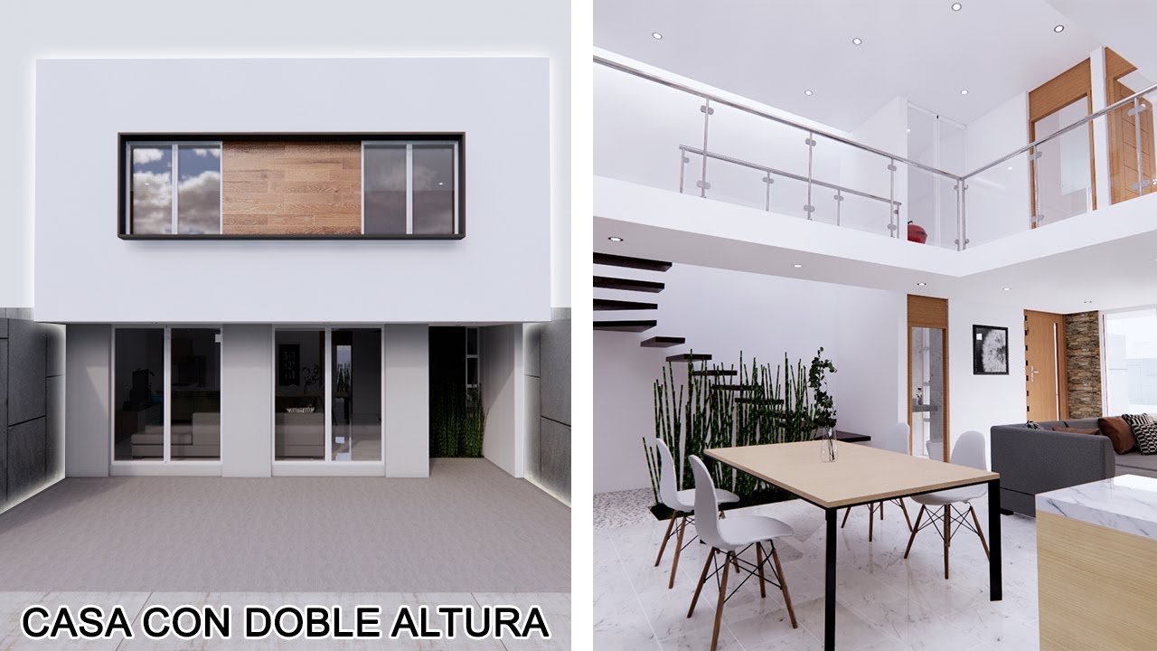 Descobrir 46+ imagem casas doble altura minimalistas