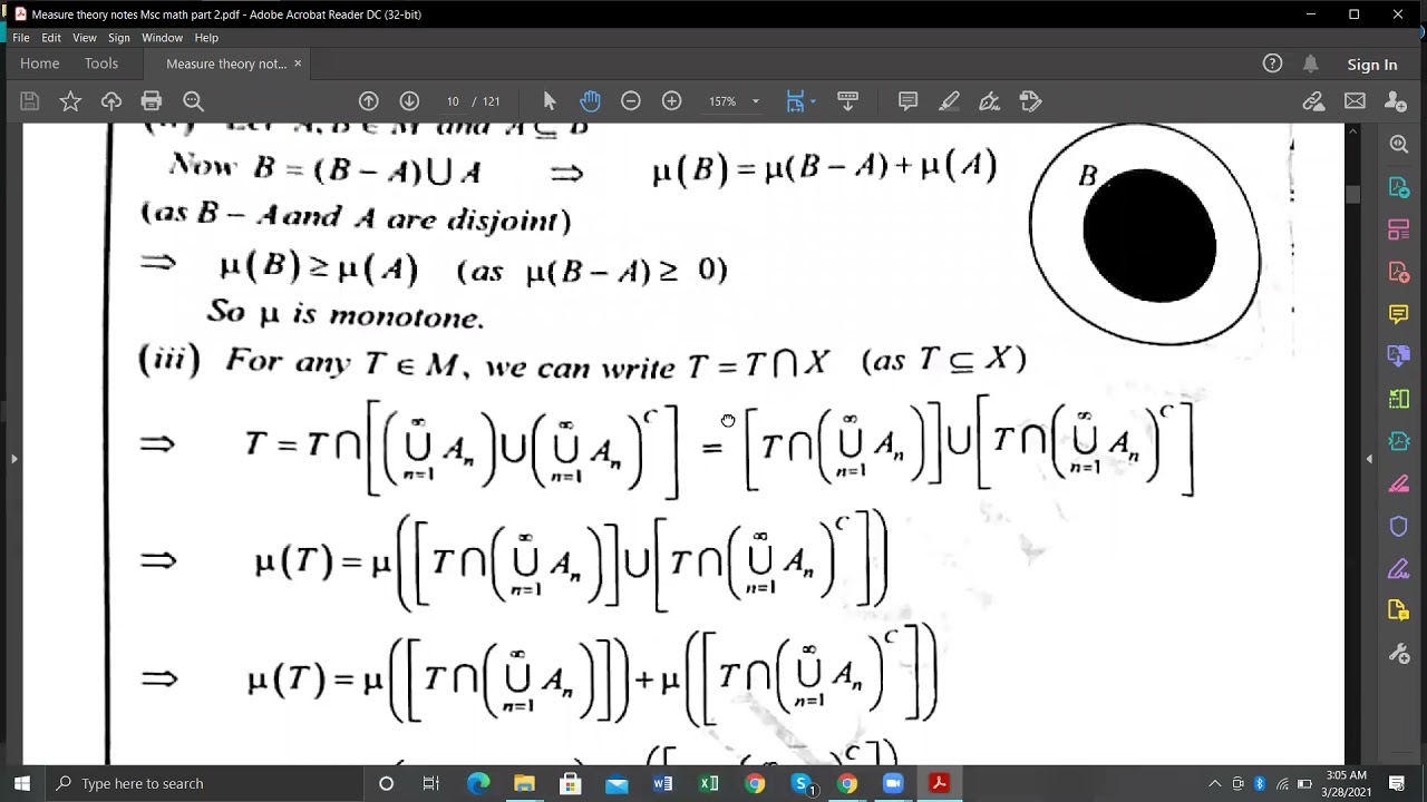 Measure | Sigma Finite Measure and Related Theorems