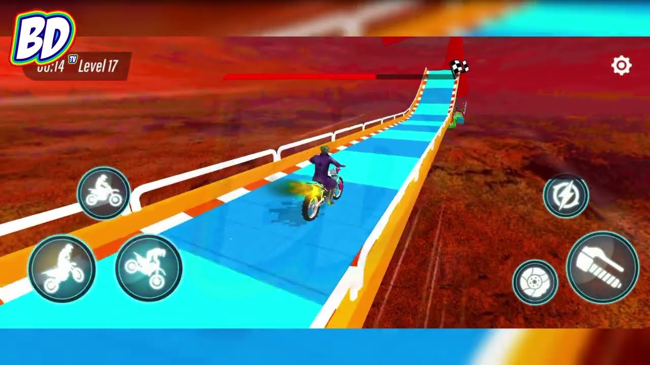 Mega Ramp Bike Stunt Game 3D Android Gameplay Part 2 YouTube