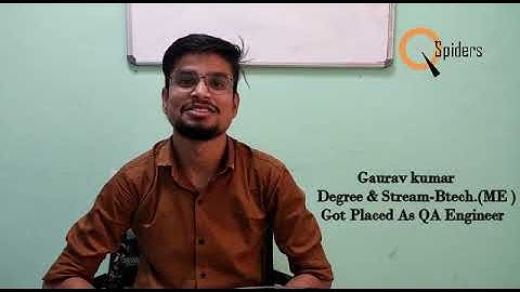 Mechanical Stream Student Placed As QA Engineer || Placed Student Review
