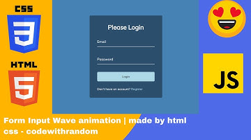 Form Input Wave animation | made by html css - codewithrandom
