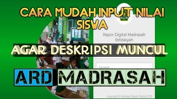 Cara Input Nilai ARD Dengan Benar Agar Deskripsi Muncul