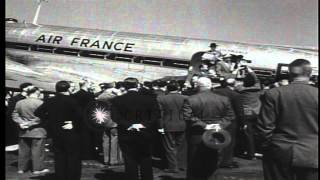 Dr. Konrad Adenauer, Chancellor Of Germany, Arrives In Paris For Conference To De...hd Stock Footage