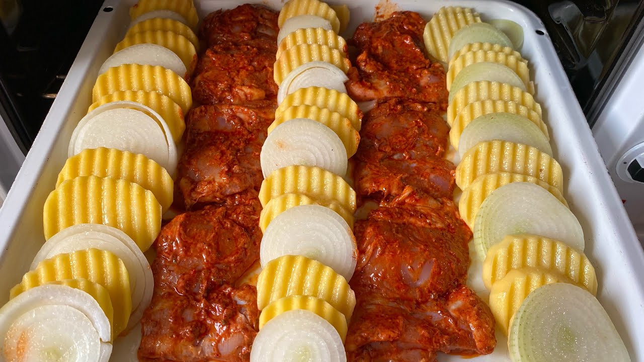 EN HIZLI ANA YEMEK TARİFİ✅ ÖZEL SOSUYLA FIRINDA TAVUK PATATES ????????Fırın Yemekleri -Çiçekintarifleri