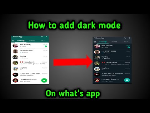 How to change what's app colour|| how to add dark mode on what's app ...