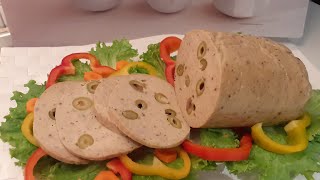 Mortadella di pollo gustosa salutare fatta in casa| لانشون الفراخ البيتي الصحي أحلى من الجاهز وتحدي