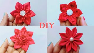 DIY: How to Make an Adorable Fabric Flowers | Best 4 Beautiful Fabric Flower Making Ideas