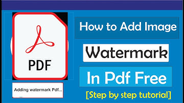 How to Add Image Watermark in Pdf