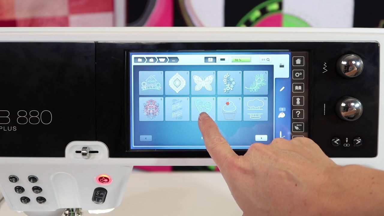 BERNINA 880 95 Embroidery Functions Overview