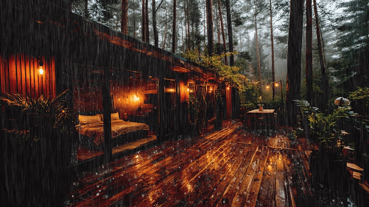 Gentle Night Rain in the Forest 🌧 | Relaxing Ambience for Restful Sleep ...