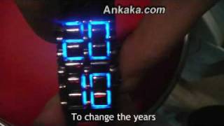 How to change the time of Japanese Inspired Blue LED Watch