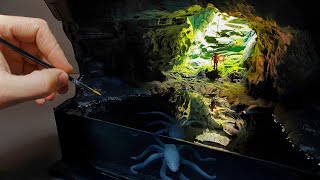 Monster of An Underground Lake Epoxy Resin Diorama