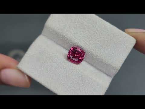 Pink spinel Mahenge cushion cut 2.58 carats, Tanzania Video  № 1