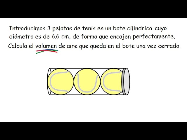 Volumen de bote de pelotas tenis (cilíndrico) -