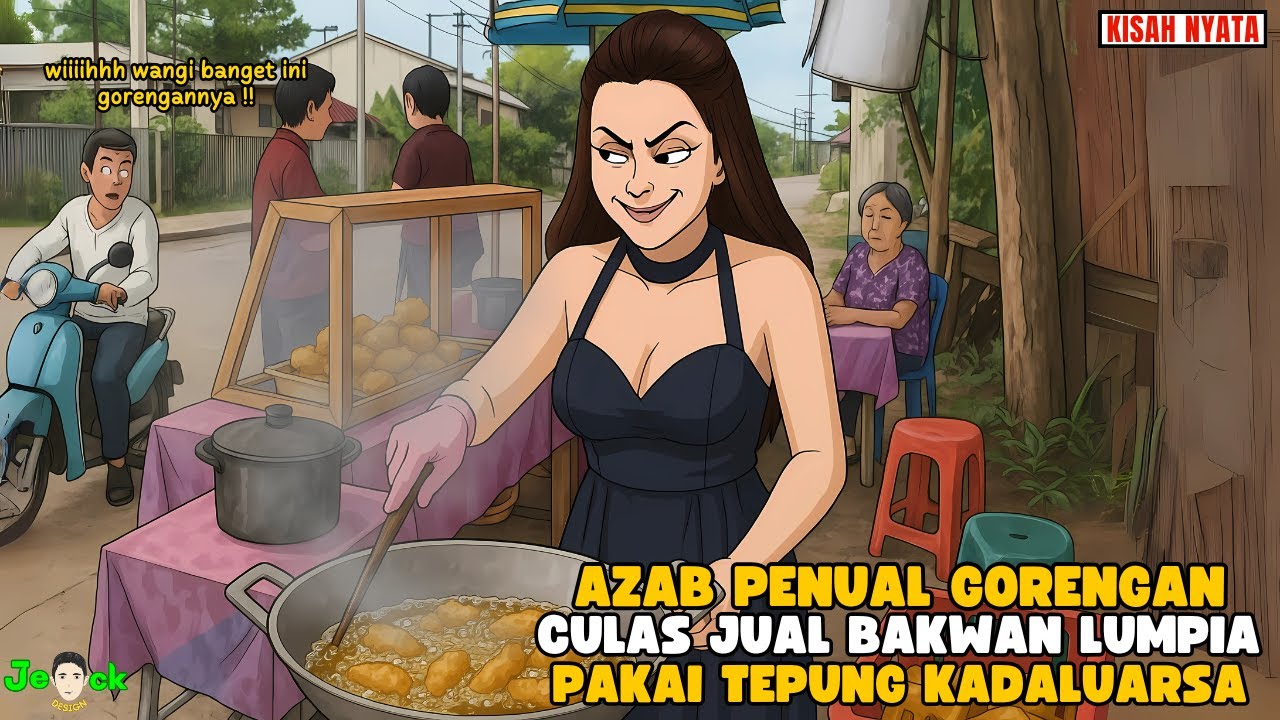 AZAB PENJUAL GORENGAN CULAS JUAL BAKWAN LUMPIA PAKAI TEPUNG KADALUARSA || ANIMASI AZAB