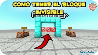 COMO TENER EL BLOQUE INVISIBLE | EN MINECRAFT 1.2.9 | FACIL | TRUCO CON COMANDOS Y APPS | PARA MAPAS