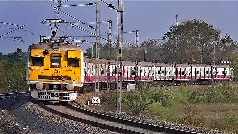 Old Model Twin Wind-Shield Face EMU Train Speeding in Huge Curvy Rail Track | Eastern Railways