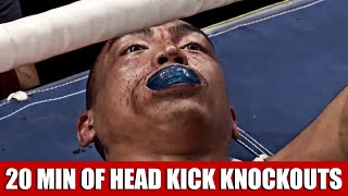 20 Minutes Of Must See SAVAGE HEAD KICK KNOCKOUTS! | Muay Thai & Kickboxing Knockouts!