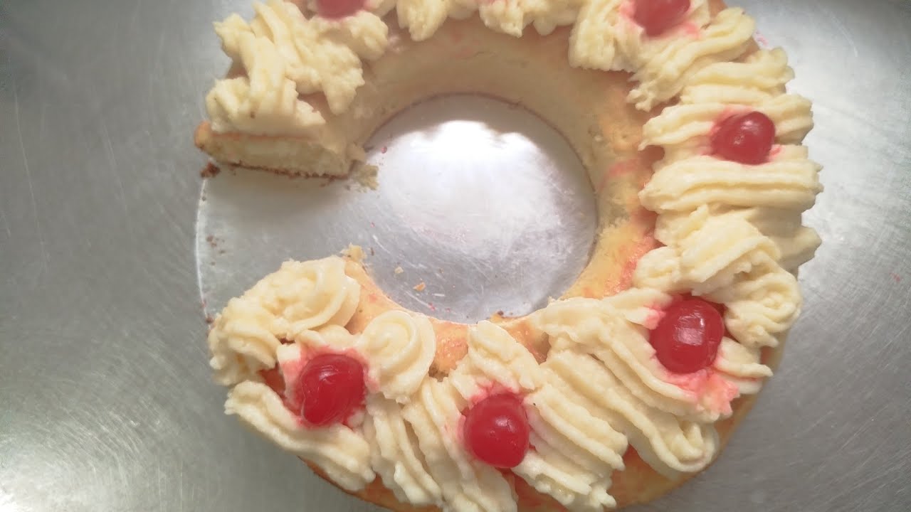 Rosca de pascua con crema pastelera y cerezas 🍒#39