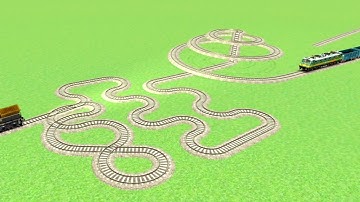 TRAIN SIMULATOR GOL CIRCLE TRACKS TRAIN  SNAKE Wala TRICK TRAIN RUNNING TRACK RAILROAD RAILWORK 