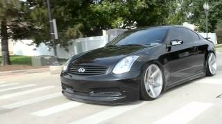 Jon's slammed static G35 on 20" Vossen Cv3 rollin