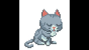 Pixel cat animation
