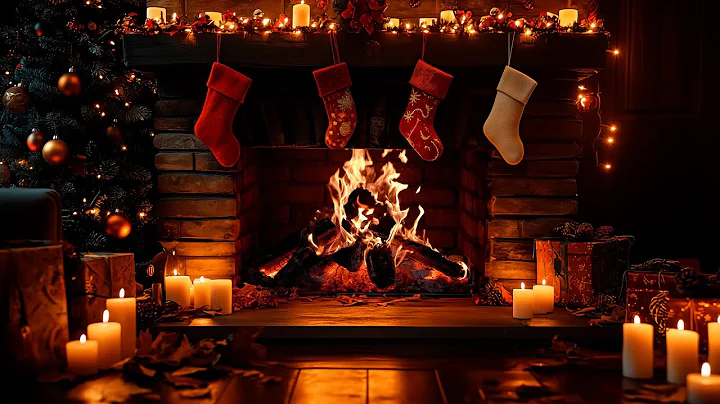 🎄 Cozy Christmas Fireplace Ambience (4K) | Crackling Fire, Candles & Holiday Calm