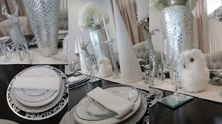 FORMAL DINING ROOM DECOR| GLAM HOLIDAY TABLESCAPE | DECORATE WITH ME