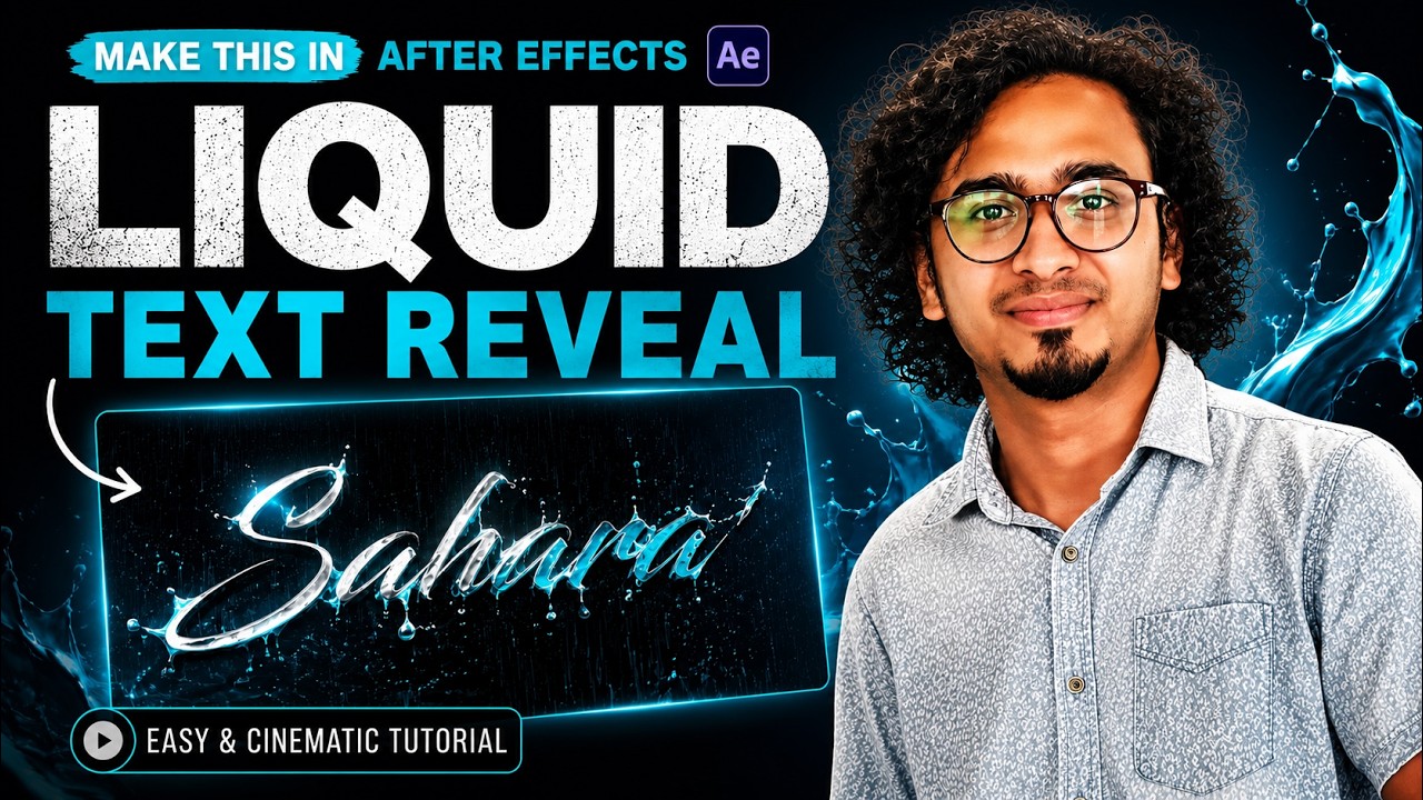 Liquid Motion Typography Tutorial | After Effects Beginner Friendly