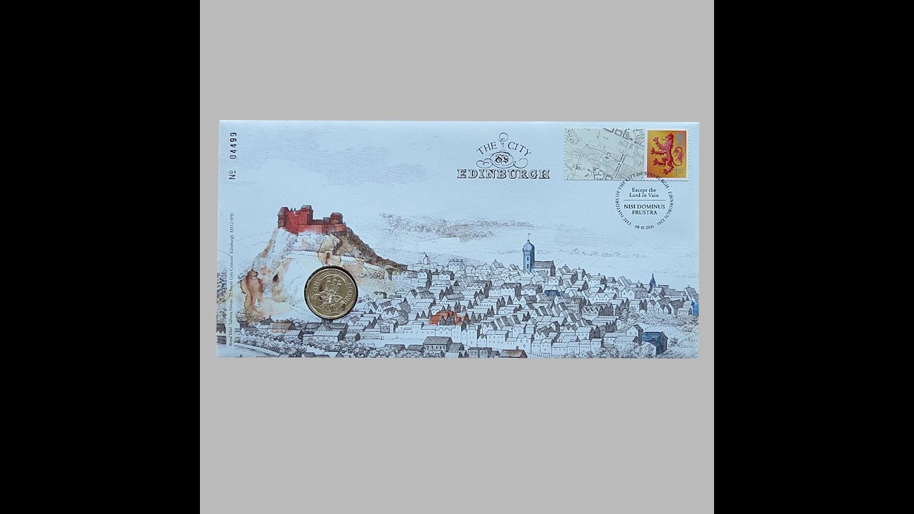 2011 The City of Edinburgh £1 Pound Coin Cover Royal