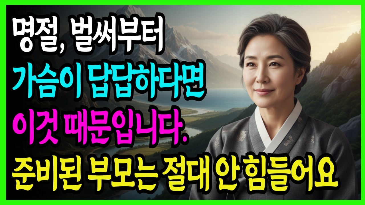 명절이 두려운 부모님께, 자식 만나기 전 이 4가지만 기억하세요 | 시니어 마음 준비법 ㅣ노후지혜 ㅣ오디오