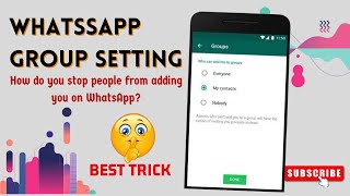 WhatsApp group setting || How do you stop people from adding you on WhatsApp? screenshot 2