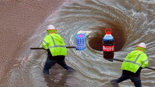 EXPERIMENT: Big Toothpaste Eruption from Giant Coca-Cola Rocket, Mtn Dew, Fanta, Cola and Mentos