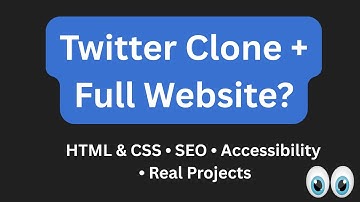 Create a Twitter Clone and a Full Responsive Website with Just HTML & CSS (Real Projects)