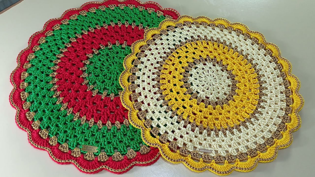 SOUSPLAT DE CROCHÊ TRADICIONAL-passo a passo sousplat de crochê @EdineiaSinatraCroche