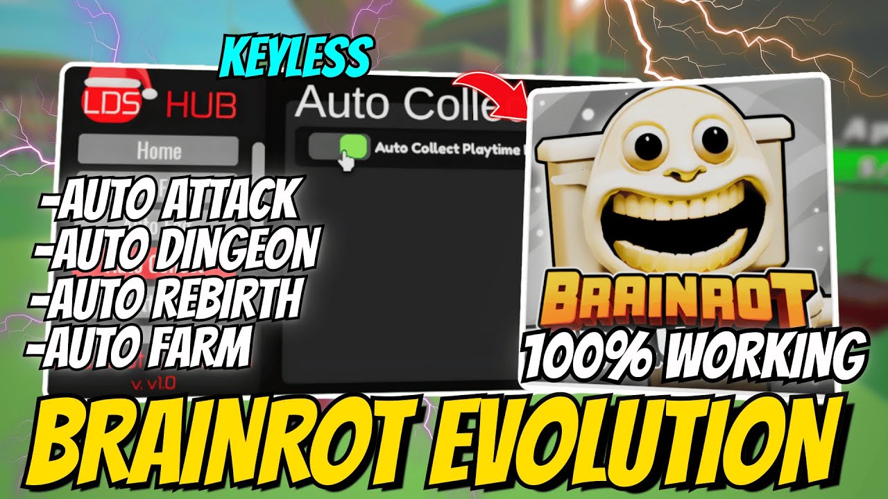 🎮 OP! Brainrot Evolution Script Keyless | Auto Attack, Auto Rebirth ...