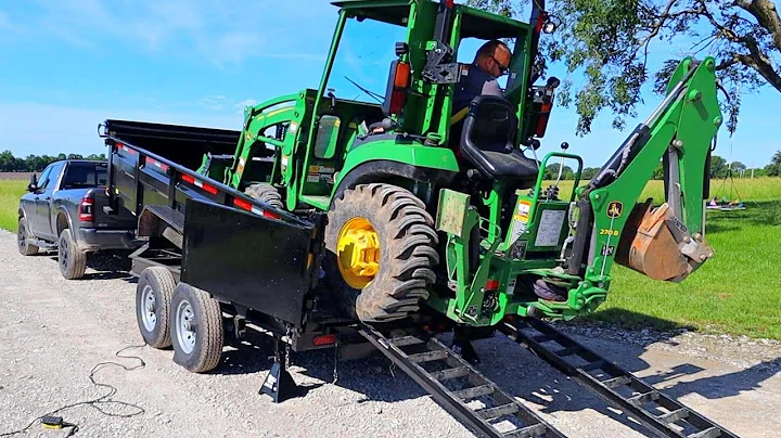 Traktor sicher in einem Kippanhänger transportieren - Wichtige Tipps