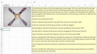 Famous Basic Excel Business Analytics #02: Good Spreadsheet Model Design, Fixed Variable Cost Example Profile