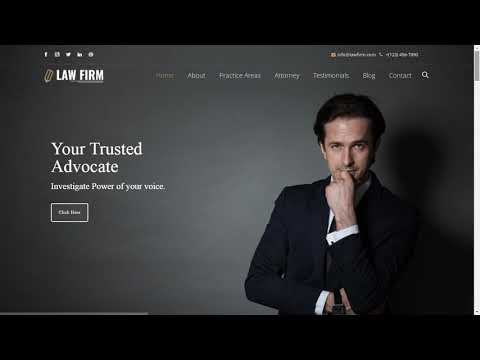 Responsive HTML Template for Lawyer Website