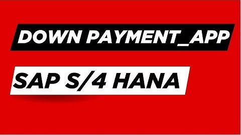 Down Payment by Automatic Payment Program in S4 HANA // Call or WhatsApp me @ +91 7416797921