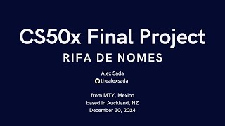 Alex Sada's CS50x Final Project Demo - Rifa de Nomes screenshot 4
