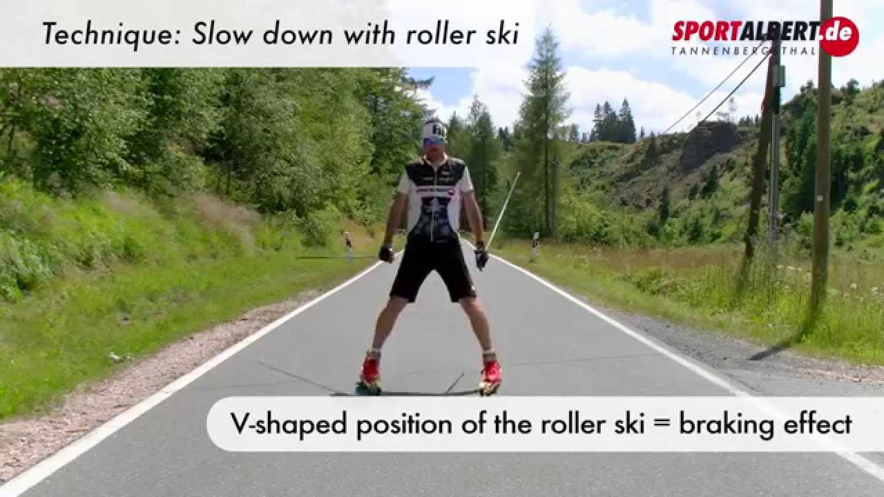 Roller Skiing Cross Skating Skiking Technique Slow Down With throughout How To Roller Ski