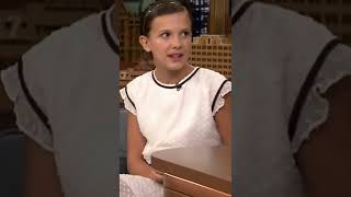 Millie and Finn talk about their kiss on Stranger things😲