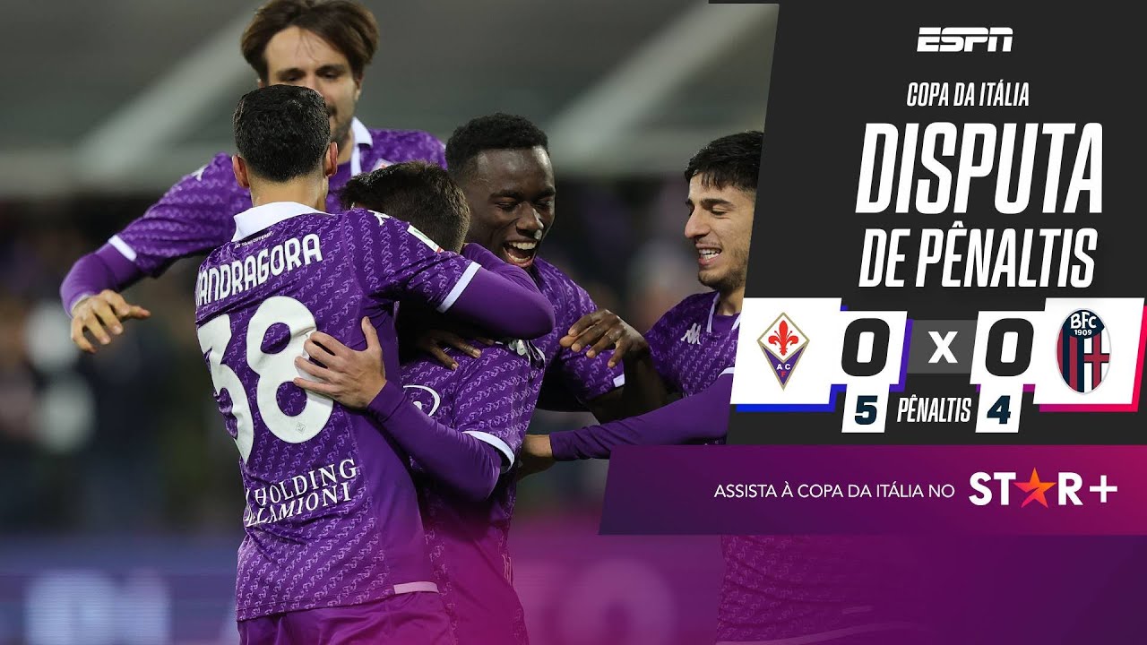 TEVE PÊNALTI DEBOCHADO DO MINA! | Fiorentina 0 (5) x (4) Bologna | DISPUTA DE PÊNALTIS COMPLETA