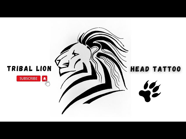 Lion – Tribal Temporary Tattoo – Nigel Beauty