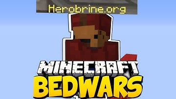 Playing Minecraft Bedwars in Herobrine.org
