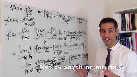 5.2.6 - Quotient rule: introduction and full proof/demonstration