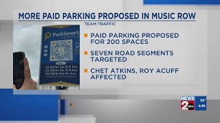More paid parking proposed in Music Row