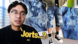 I Made Distressed Patch Repaired JORTS for the Summer | JULIUS
